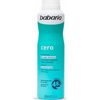 Antiperspirant Babaria Cero sprej bez alkoholu a hliníku 200 ml
