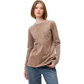 Dámské tričko Dámské tričko s dlouhým rukávem 100% Bavlna Stonewash Volný Střih Velikost 4XL