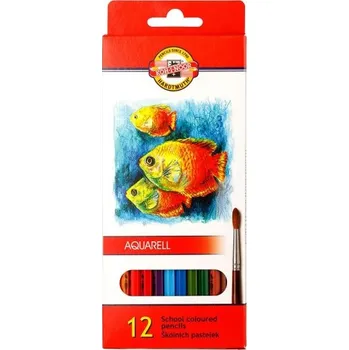 Výtvárné potřeby Souprava akvarelových pastelek - Ryby - 12 ks - 3716