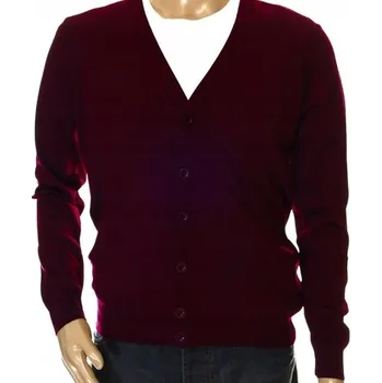 Pánský svetr Pánský svetr rozepínací kardigan na knoflíky do V, vlněný, z vlny, XXL 2XL