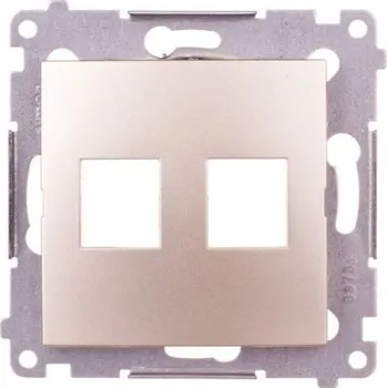 Elektrická zásuvka Telefonní zásuvka nástěnná Kontakt-simon zlatá