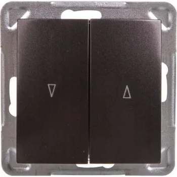 vypínač Žaluziový vypínač Klasik, Podomítkový Ospel černý ŁP-7Y/m/50