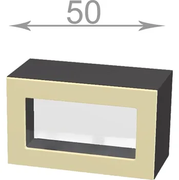 Knihovna Capri W5036G, kuchyňská výklopná vitrína š.50, korpus dub Sonoma, dvířka grafit