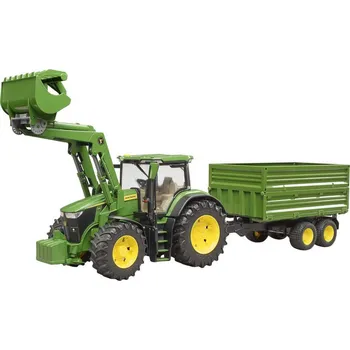 BRUDER 03155 Traktor John Deere 7R 350 set s čelním nakladačem a přívěsem br03155