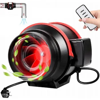 Domácí ventilátor KANÁLOVÝ VENTILÁTOR DVOURYCHLOSTNÍ S DÁLKOVÝM OVLÁDÁNÍM DO SKLEPA KUCHYNĚ DÍLNY