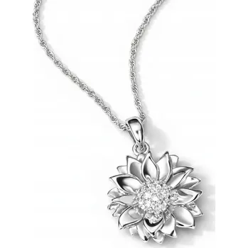Náhrdelník Stříbrný Náhrdelník Květ Slunečnice stříbro 925
