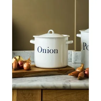 Dóza na potraviny Smaltovaná dóza na cibuli Onion White