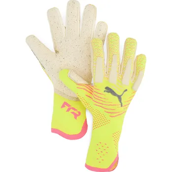 Brankářské rukavice PUMA Unisex rukavice pro fotbal Future Ultimate NC PUMA Yellow Alert Sun Struck Pink 7 RŮŽOVÁ|ŽLUTÁ