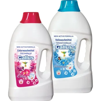Prací prostředek ACTION PACK Gallus prací gel Color + Universal 2x 2 l / 50 praní