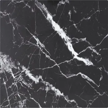 zahrada-XL Stolní deska černá 30x30 cm 6 mm tvrzené sklo mramorový design 322268