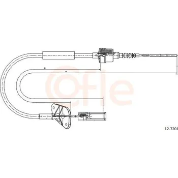 Spojkové lanko Tažné lanko, ovládání spojky COFLE CFE12.7201