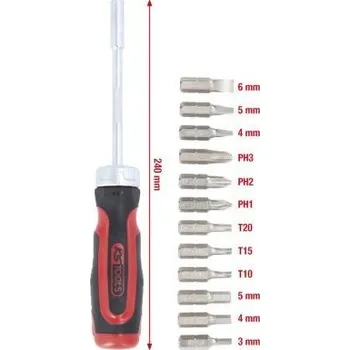 Šroubovák KS Tools Šroubovák na bity s ráčnou, 12v1 159.2035