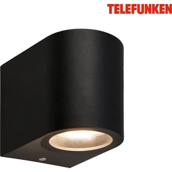Venkovní osvětlení BRILONER TELEFUNKEN venkovní nástěnné svítidlo, ochrana proti stříkající vodě, bez vypínače, černá - BRILONER TF 322905TF