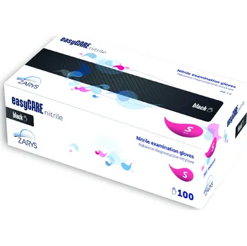 Rukavice na úklid ZARYS Nitrilové rukavice, černé, balení 100 ks S | ZARYS, RNBC03S