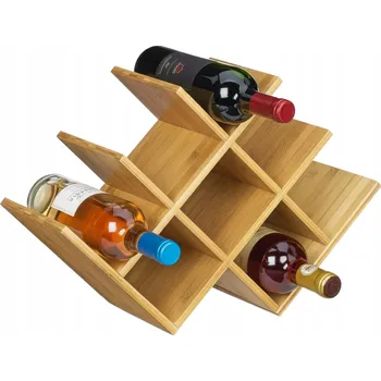 Stojan na víno Stojan na víno na lahve dřevěný bambusový organizér police na pivo whisky