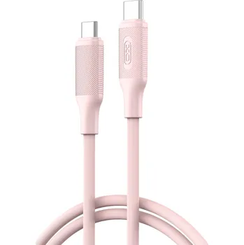 Datový kabel XO NB-Q265B kabel USB-C - USB-C / 1m / 3A / 60W / PD / růžový