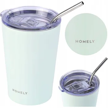 Termoska TERMOHRNEK SE SLÁMKOU 400 ml mátový termoska na kávu čaj nápoje 6h