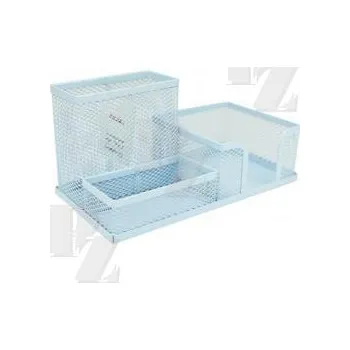 Drátěný program stojánek na tužky sponky bločky sv.modrý