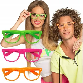 Sluneční brýle Neonové brýle Karneval Silvestr 3 ks