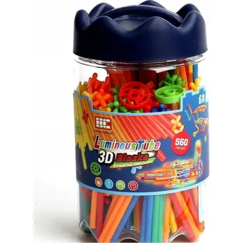 ostatní stavebnice Askato 560 dílů svítící ve tmě brčka