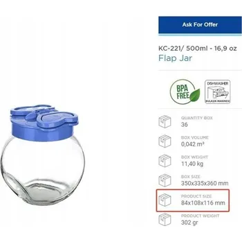 Sklenice Sklenička na koření 500 ml