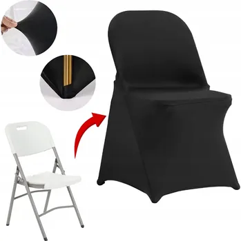 Potah na židli ELASTICKÝ UNIVERZÁLNÍ POTAH NA BANKETOVOU/CATERINGOVOU ŽIDLI, ČERNÝ