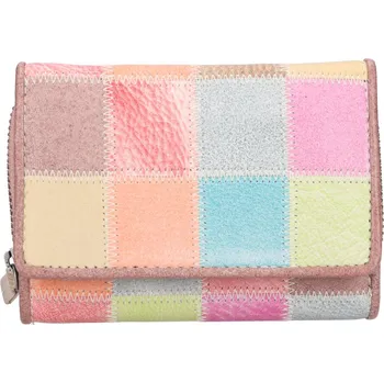 Peněženka Lagen dámská peněženka kožená 2523RS- fialová/multi-Framing plum + doprava zdarma