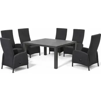 Zahradní nábytek Doppler PRATO PARIS antracit - luxusní zahradní souprava 6+1