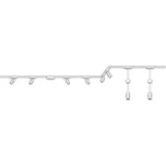 BRILONER Luxtrail lištový systém, 6x spot, 2x závěsná svítidla, do U/Z, bílá - BRILO BRILO 8037086