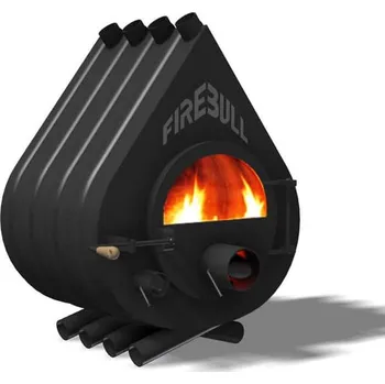 Krbová kamna Teplovzdušná kamna Firebull S8 ,15kW/300m3 Prosklená - Pravé