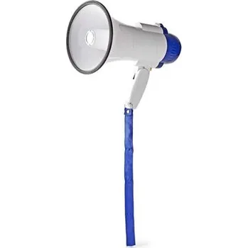 Hi-Fi Zesilovač Nedis MEPH150WT - Megafon | 10 W | Dosah 250 m | Vestavěný mikrofon | Bílá / Modrá