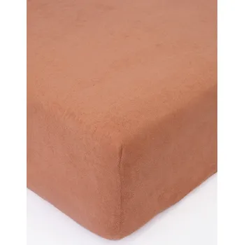 Prostěradlo Froté prostěradlo 140 × 200 cm - terakota