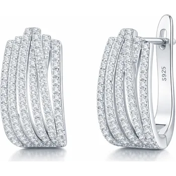 Náušnice Leru Luxusní stříbrné náušnice s Moissanity