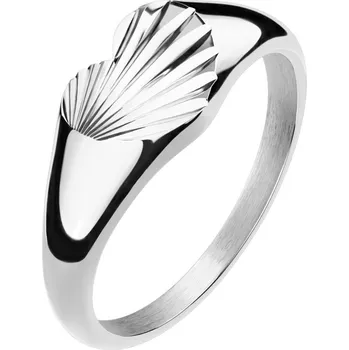 Prsten Šperky4U Ocelový prsten se srdíčkem - velikost 55 - OPR1943-55