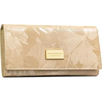 Peněženka Módní dámská koženkovo-kožená peněženka Peterson Bertix, béžová