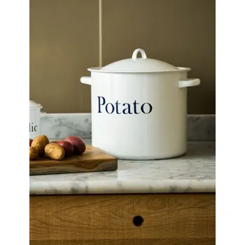 Dóza na potraviny Smaltovaná dóza na brambory Potato White