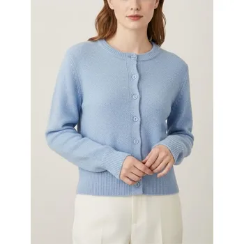 Dámský svetr Sinsay - Kardigan na knoflíky s příměsí vlny - světle modrá - 749IV-50X - 749IV-50X-S