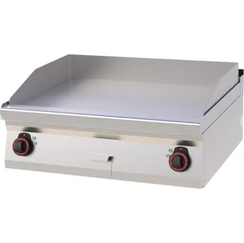 Kuchyňský gril RM GASTRO Elektrická grilovací deska hladká chromovaná FTHC 70/08 E RedFox