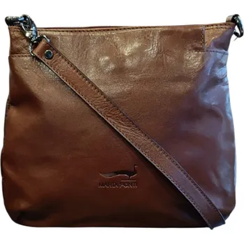 Kabelka Marta Ponti dámská kožená crossbody kabelka koňaková 8106019.COGNAC