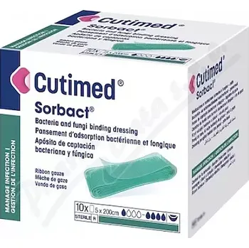 Krytí na ránu Cutimed Sorbact Ribbon antim.kr.příze 5cmx2m10ks