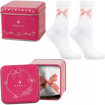 Dámské ponožky Ponožky s bavlnou, dlouhé, ozdobná plechovka, Den babiček Moraj 35-38