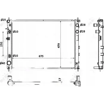 Chladič motoru NRF 53887 Chladič motoru, chlazení motoru