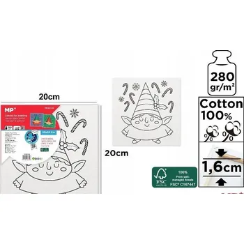 Malířské plátno PLÁTNO PRO MALOVÁNÍ MALÍŘSKÉ PLÁTNO SKŘÍTEK 20X20 CM
