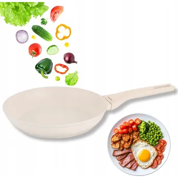 Pánev Pánev 24 cm Krémová Mramorová Indukce Plyn Nepřilnavá Klausberg KB-7989