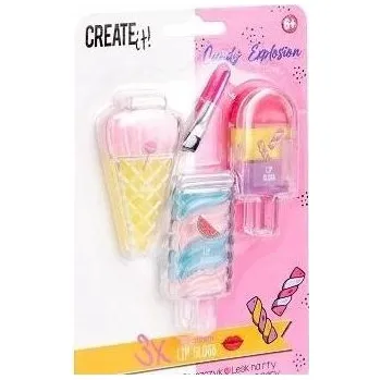 Lesk na rty CREATE IT! lesk na rty s příchutí bonbonů – zmrzlina, 3 kusy 84845 18075
