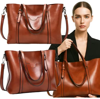 Kabelka Retoo kabelka z eko kůže hnědá