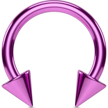 Piercing Šperky4U Podkova fialová s hroty - PV01004A-161044