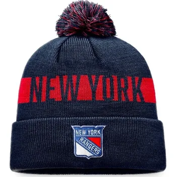 Čepice Kulich Fanatics Fundamental Beanie Cuff With Pom New York Rangers Senior