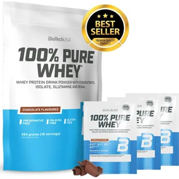 Protein AKCE BioTech 100% Pure Whey 454 g + ZDARMA 3x vzorek