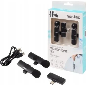 Mikrofon Klipový mikrofon Nor Tec Bezdrátové klopové mikrofony